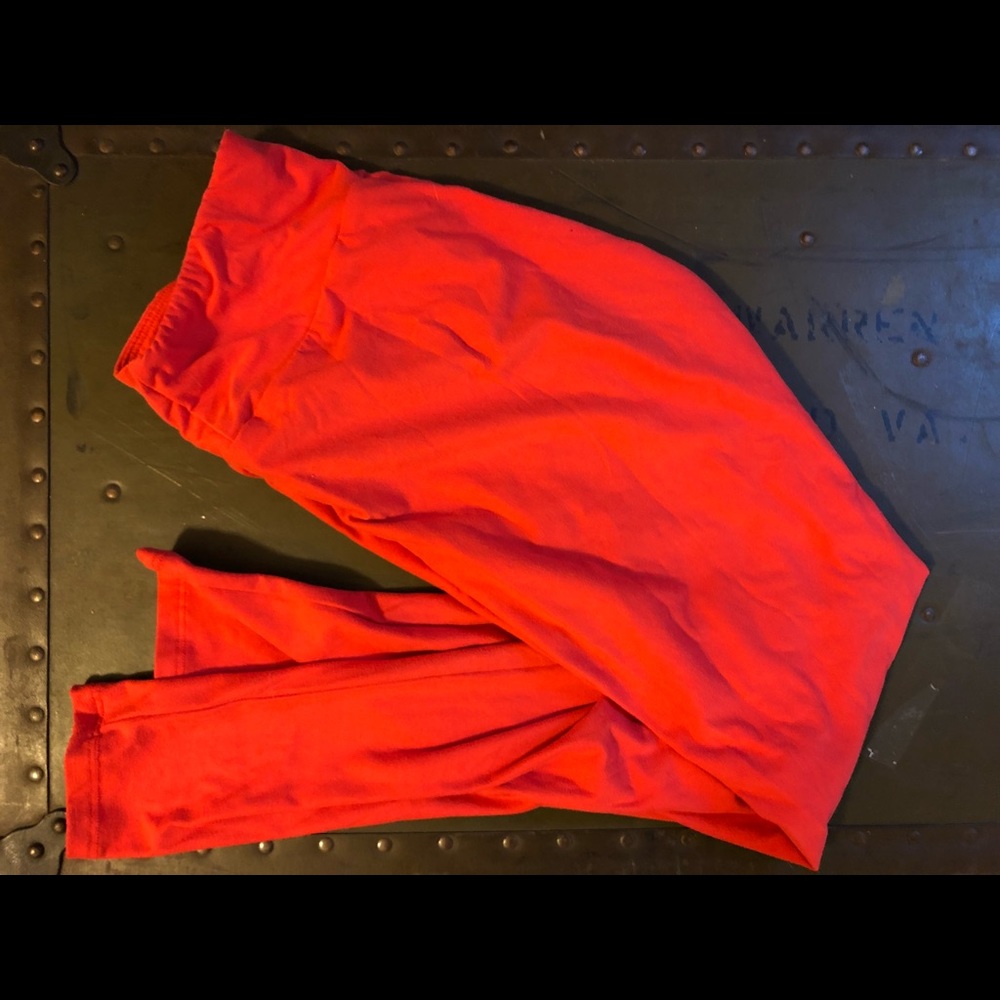 Lularoe one size leggings. Coral/pink